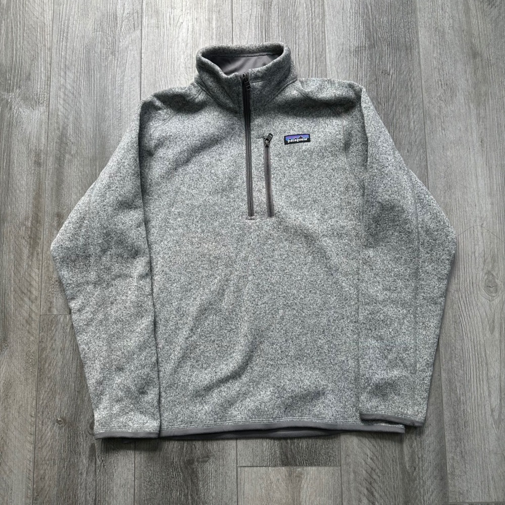 Patagonia Gray Fleece 1/4 Zip Pullover Jacket Mens S